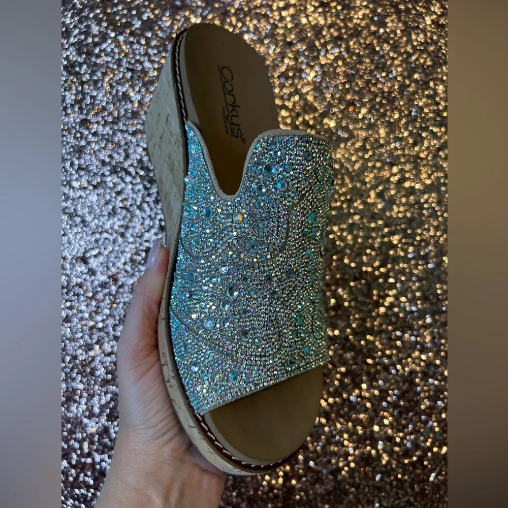 NIB ✨ Western Rhinestone Wedge - Picture 4 of 5